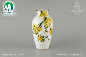 Bình hoa gốm sứ Minh Long Hoa Mai