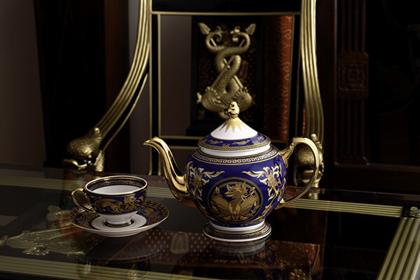 bộ trà gốm sứ Minh Long cao cấp - sang trọng